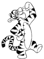 A coloring page of winnie the pooh - tigger